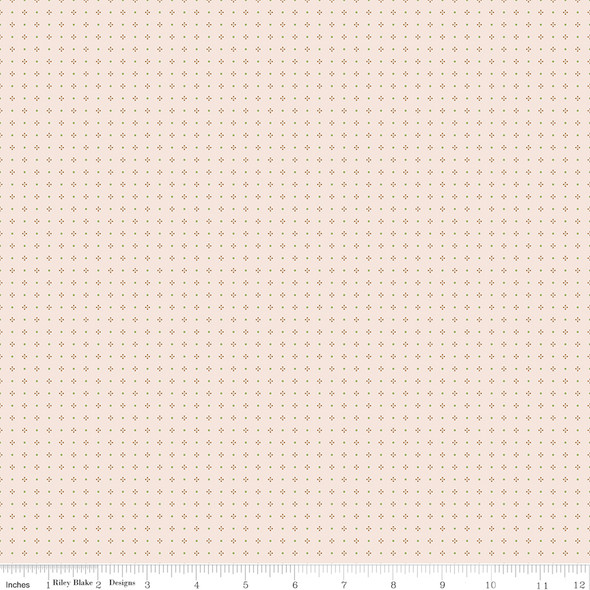 Riley Blake - Farmer's Daughter by Lori Holt C17185 MAPLE Calico Background | SOLD BY THE HALF-YARD